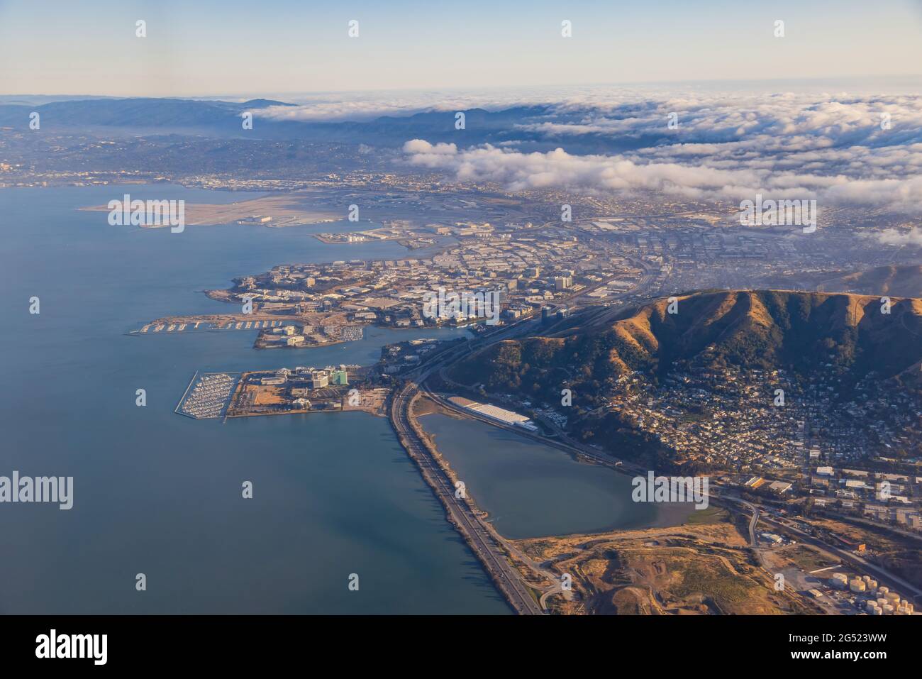 Vue aérienne de l'État de montagne San Bruno et du parc du comté de Californie Banque D'Images