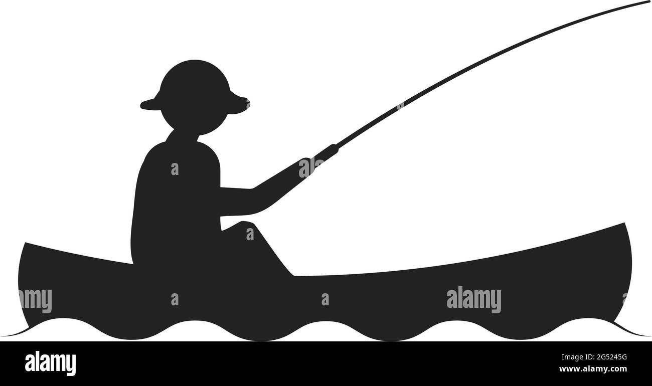 Kayak de pêche modèle de conception icône vecteur illustration isolée Illustration de Vecteur