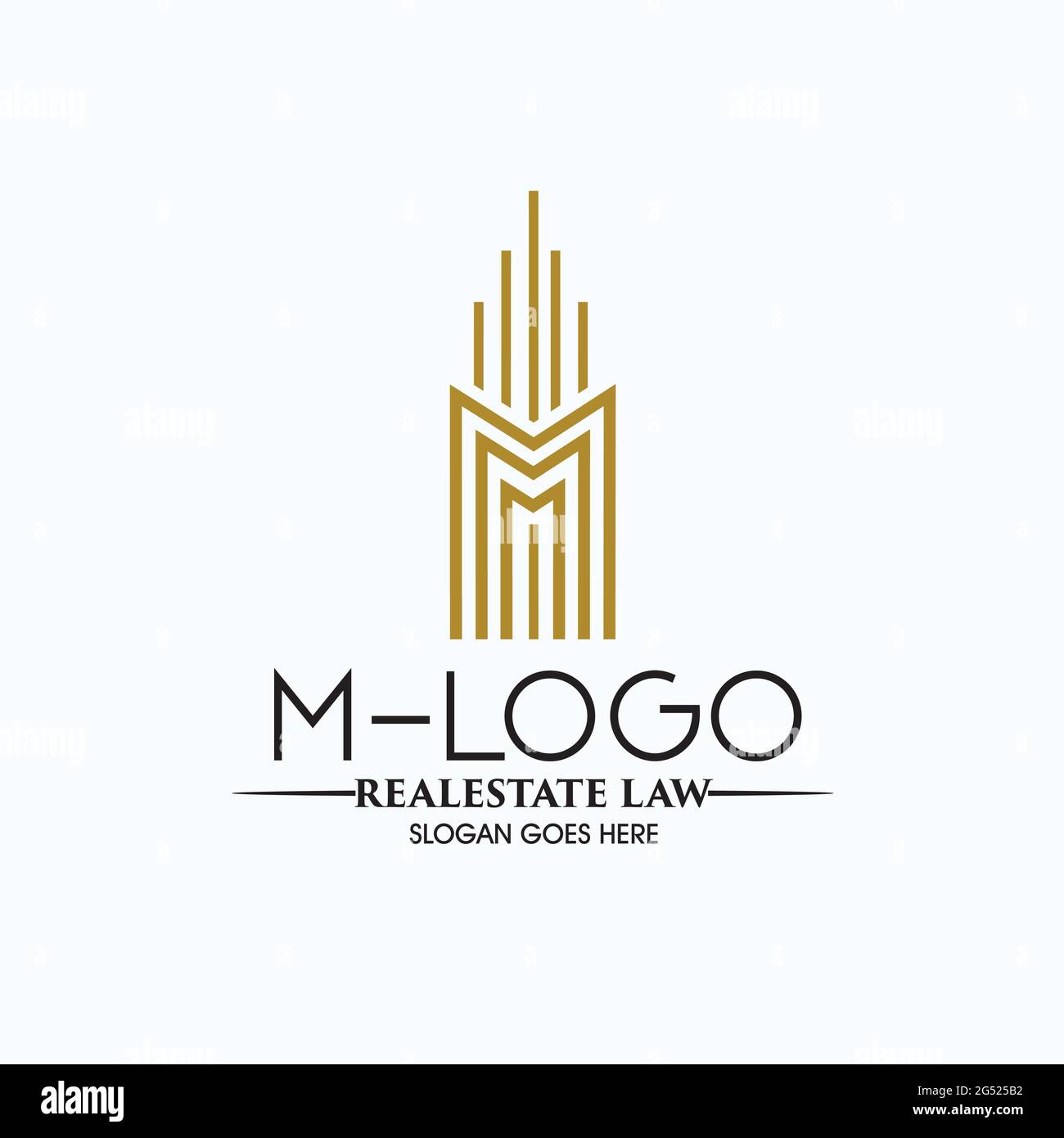 logo immobilier m inspiration design exclusif Illustration de Vecteur