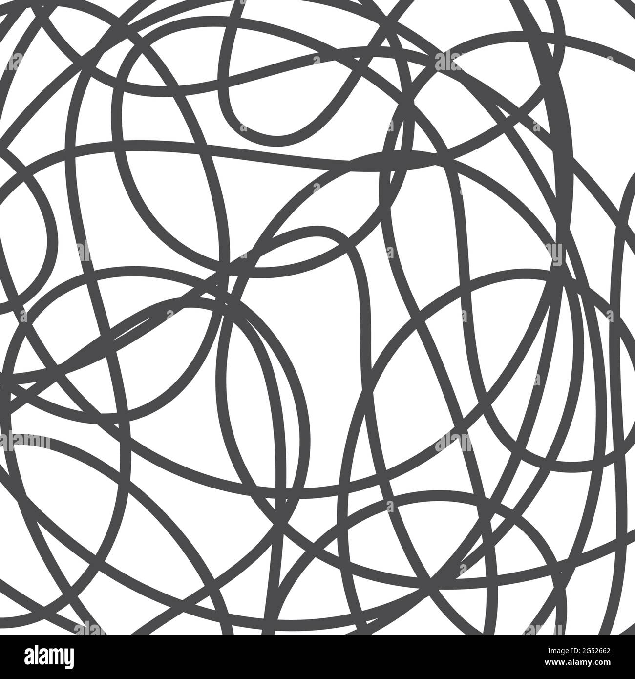 Logo vectoriel, d'un gribouillis clew laine. Confusion de lignes à l'intérieur un cadre carré Illustration de Vecteur