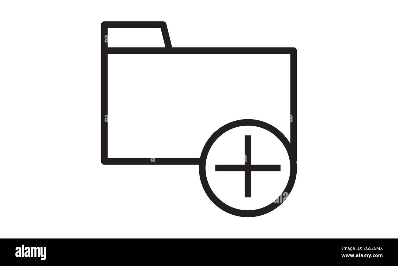 Ajouter une pièce jointe créer un dossier Créer une nouvelle image vectorielle d'icône plus Illustration de Vecteur