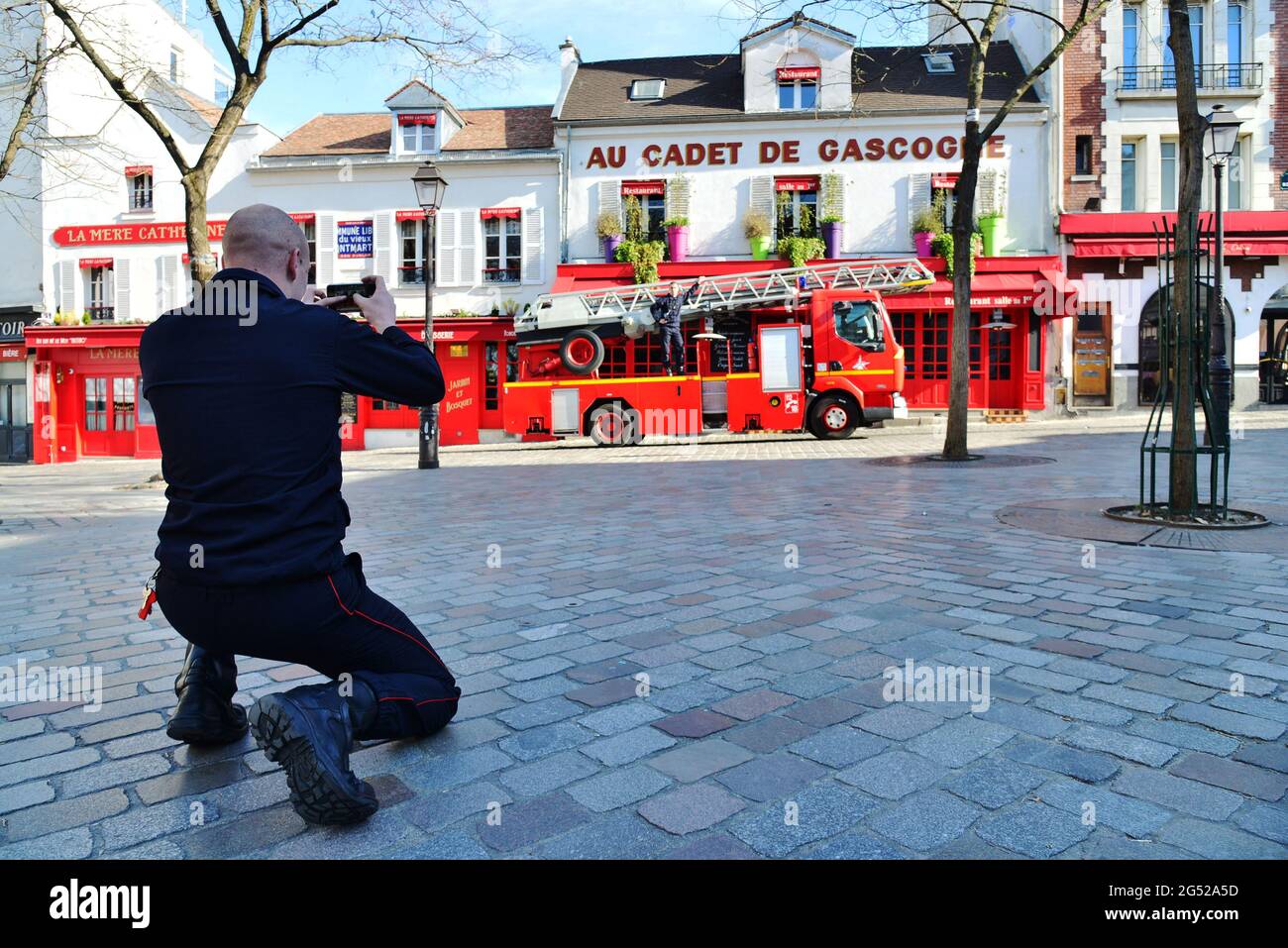 FRANCE. PARIS SOUS LA PANDÉMIE DE COVID 19. LE 6 AVRIL 2020. Banque D'Images