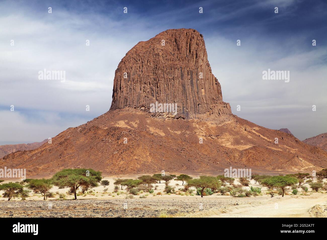 Rock en désert du Sahara, du Hoggar, Algérie Banque D'Images