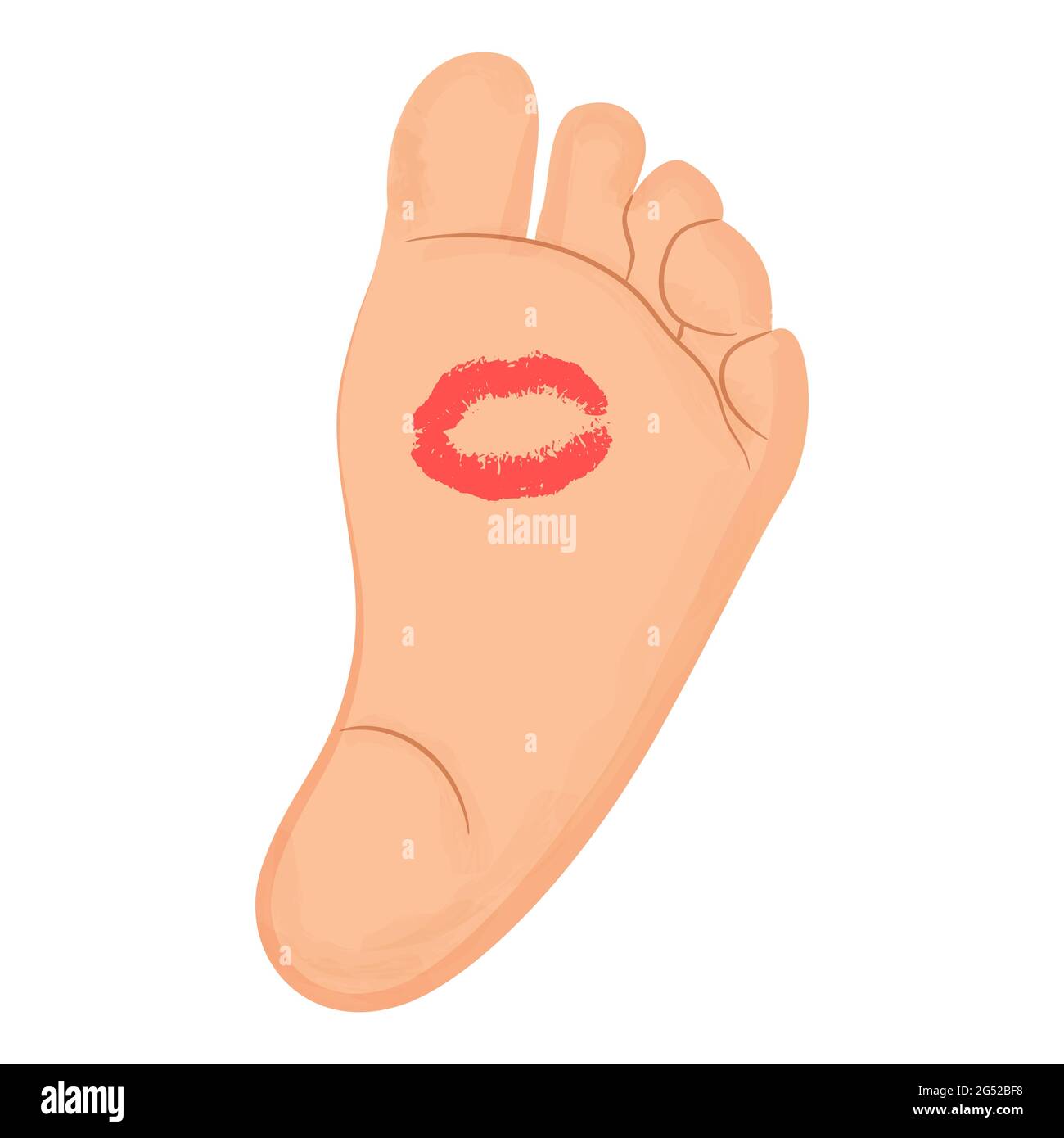 Petit Pied De Bebe Avec Baiser Maman Dessus Illustration Vectorielle Image Vectorielle Stock Alamy