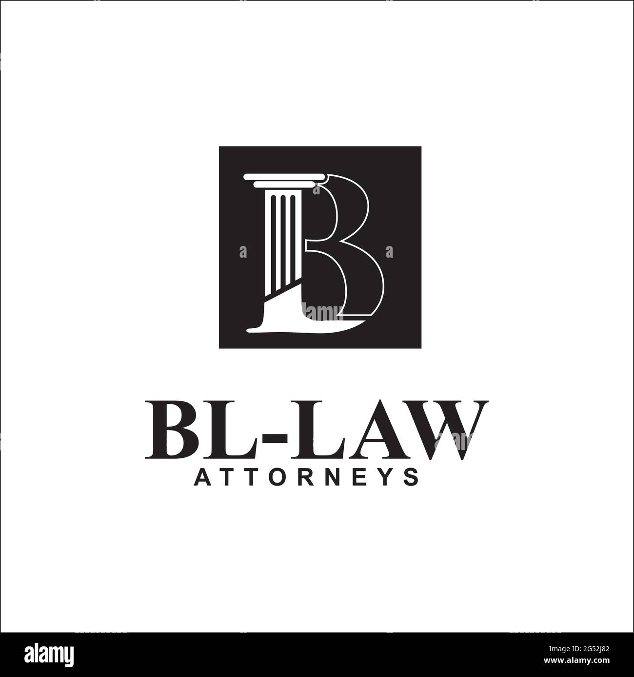 Logo BL LAW inspiré Illustration de Vecteur