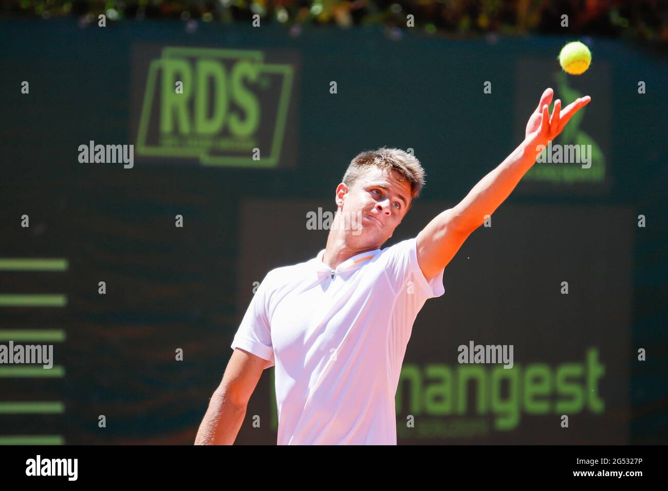 Aspria Harbour Club, Milan, Italie, 25 juin 2021, le joueur de tennis croate Duje Ajduković pendant ATP Challenger Milano 2021, tennis Internationals - photo Roberta Corradin / LM crédit: Live Media Publishing Group/Alay Live News Banque D'Images