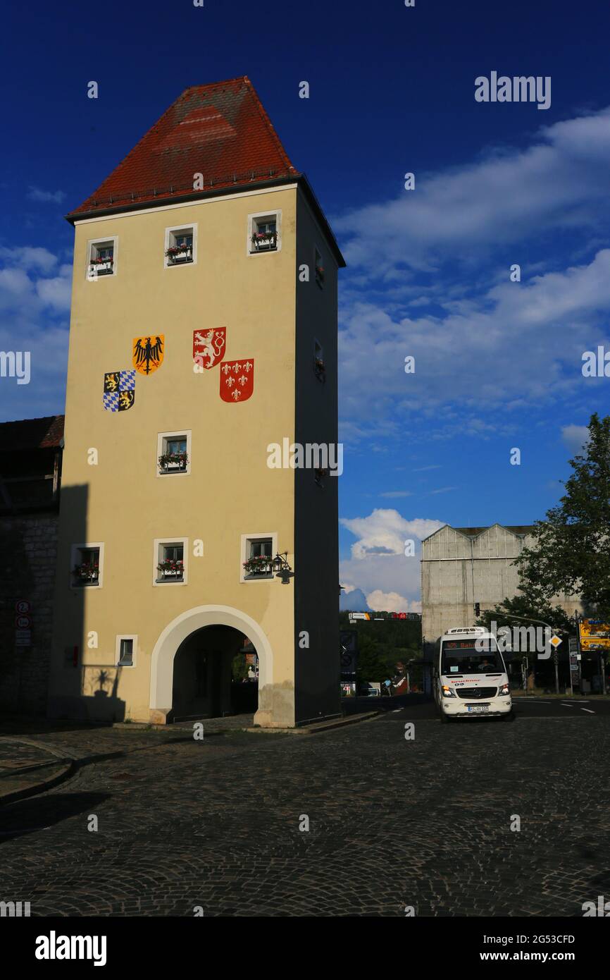 historischer Stadt Turm à Sulzbach Rosenberg, Amberg, Oberpfalz, Bayern! Banque D'Images