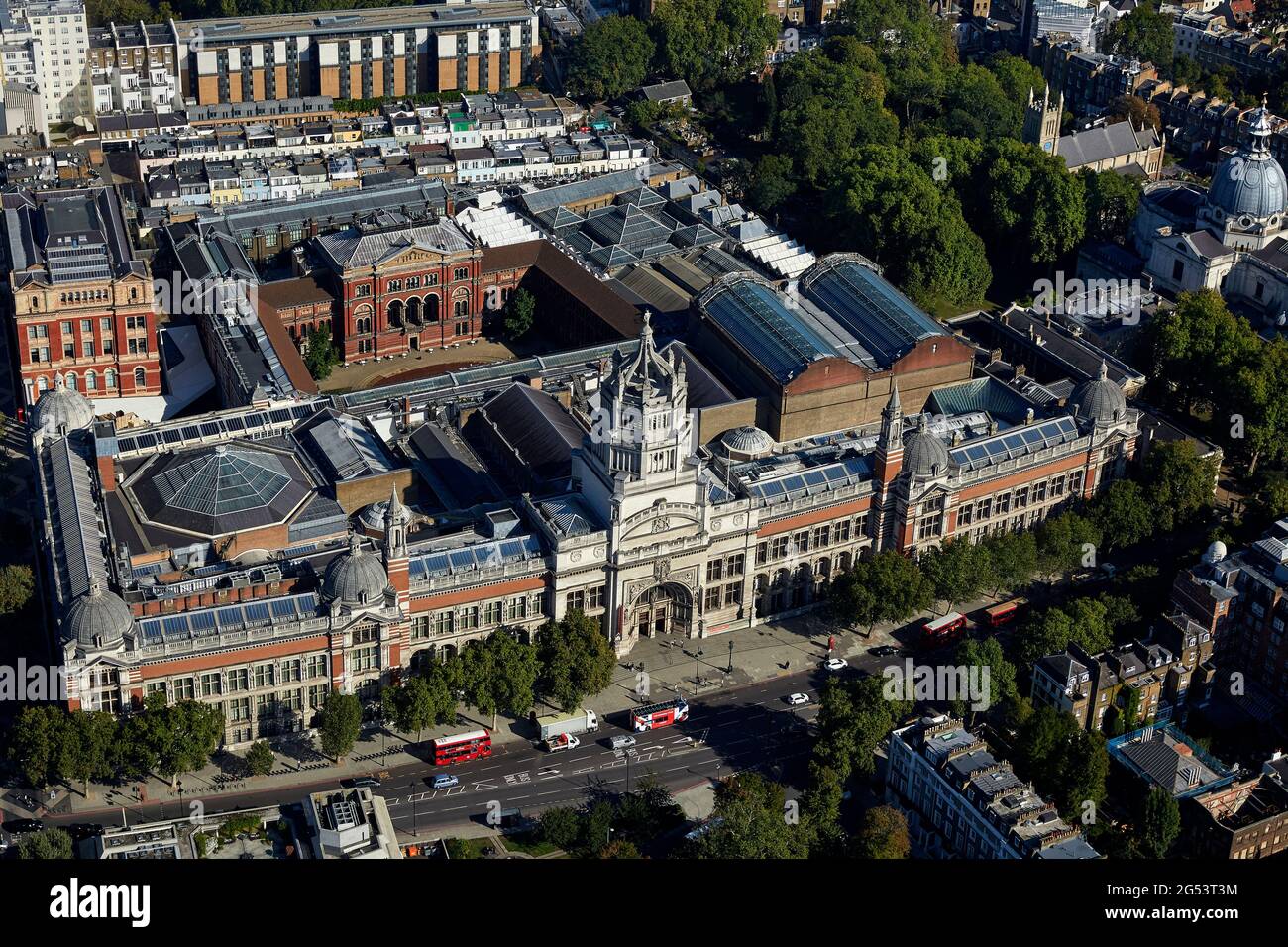 Royaume-Uni, Londres, vue aérienne de Victoria et Albert Museum à Kensington Banque D'Images
