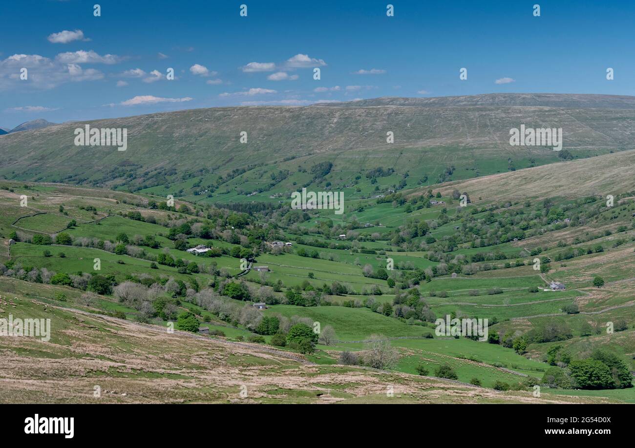 Vue sur Dentdale depuis Deepdale Head Banque D'Images