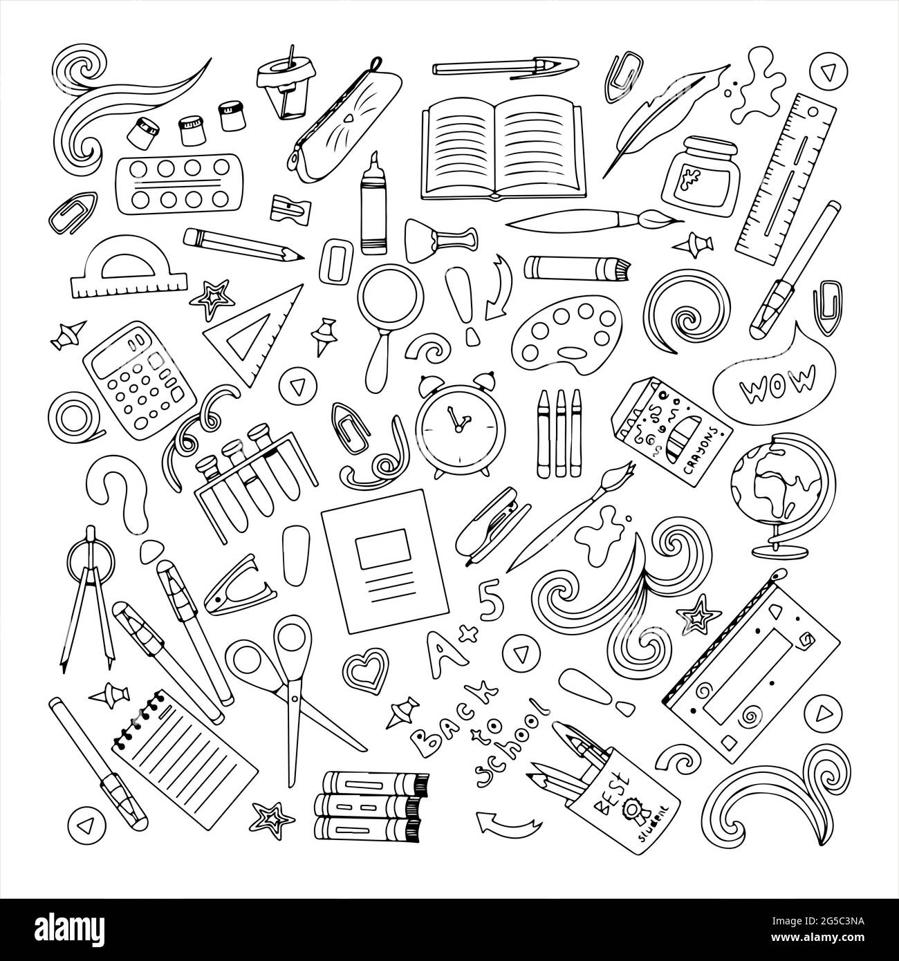 Retour A L Ecole Jeu De Caniche A Gros Vecteurs Papeterie Pour L Ecole L Universite Et Le Bureau Fournitures Scolaires Dessinees A La Main Ensemble D Icones Plates Colorees Dessin Anime Image Vectorielle Stock Retour A L Ecole Jeu De Caniche A Gros Vecteurs Papeterie Pour L Ecole L Universite Et Le Bureau Fournitures Scolaires Dessinees A La Main Ensemble D Icones Plates Colorees Dessin Anime Image Vectorielle Stock