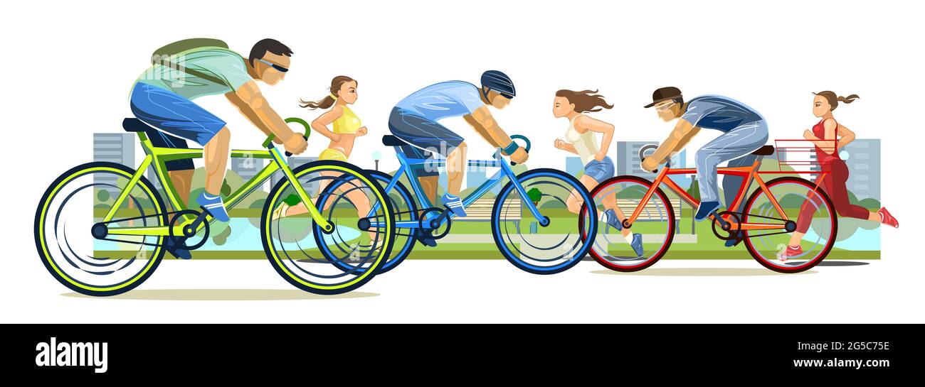 Dessin Humoristique Sportif Velo Banque D Image Et Photos Alamy