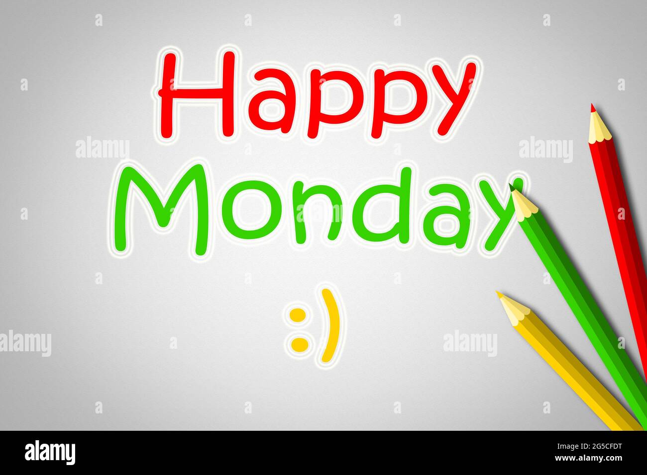 Happy Monday concept text sur fond Banque D'Images