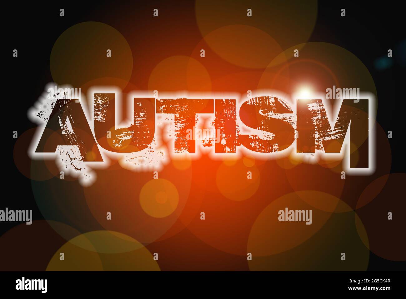 Texte du concept d'autisme sur fond Banque D'Images