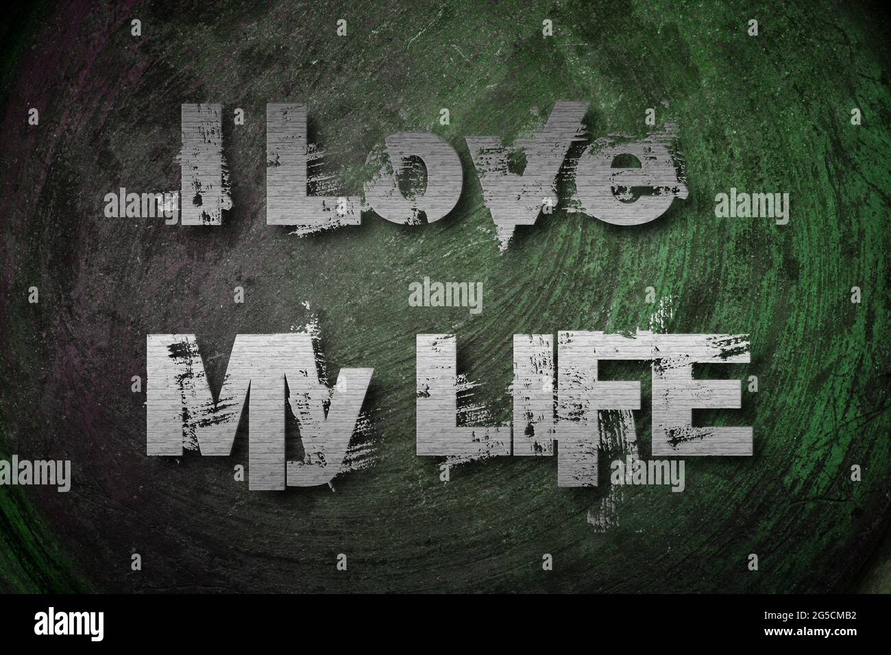 J'aime mon texte de concept de vie Banque D'Images