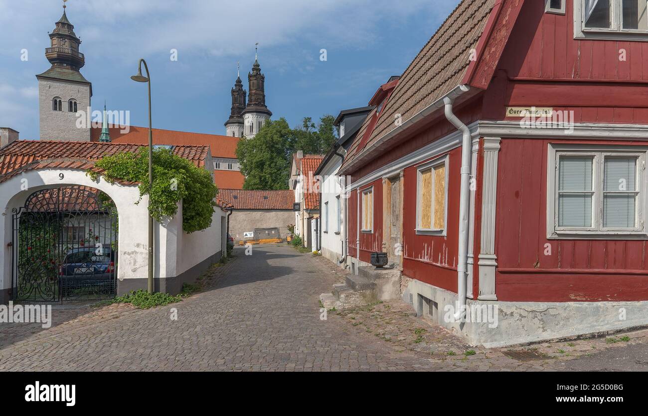 Stora Torget, Visby, Gotland, Suède Banque D'Images