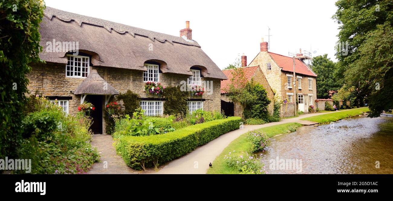 Beck Isle Cottage, The Tatched Cottage, Thornton le Dale, North Yorkshire Banque D'Images