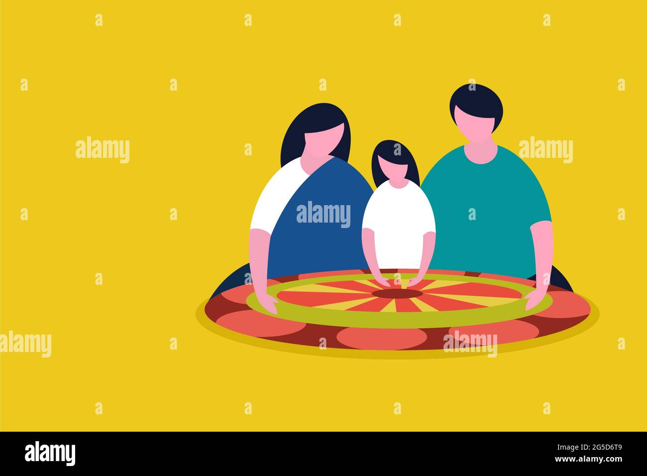 Motifs floraux pour la famille sur le sol. Concept du festival Onam au Kerala Illustration de Vecteur