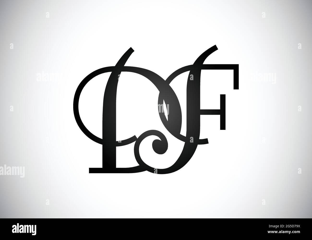 Logo de lettre DF initial avec modèle vectoriel de typographie professionnelle moderne créative. Résumé créatif Monogram lettre DF Illustration de Vecteur