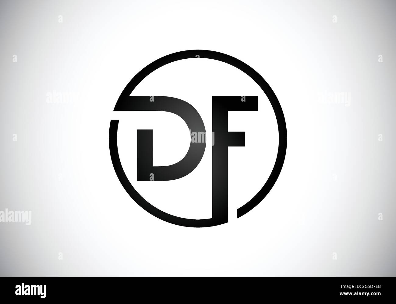 Logo de lettre DF initial avec modèle vectoriel de typographie professionnelle moderne créative. Résumé créatif Monogram lettre DF Illustration de Vecteur