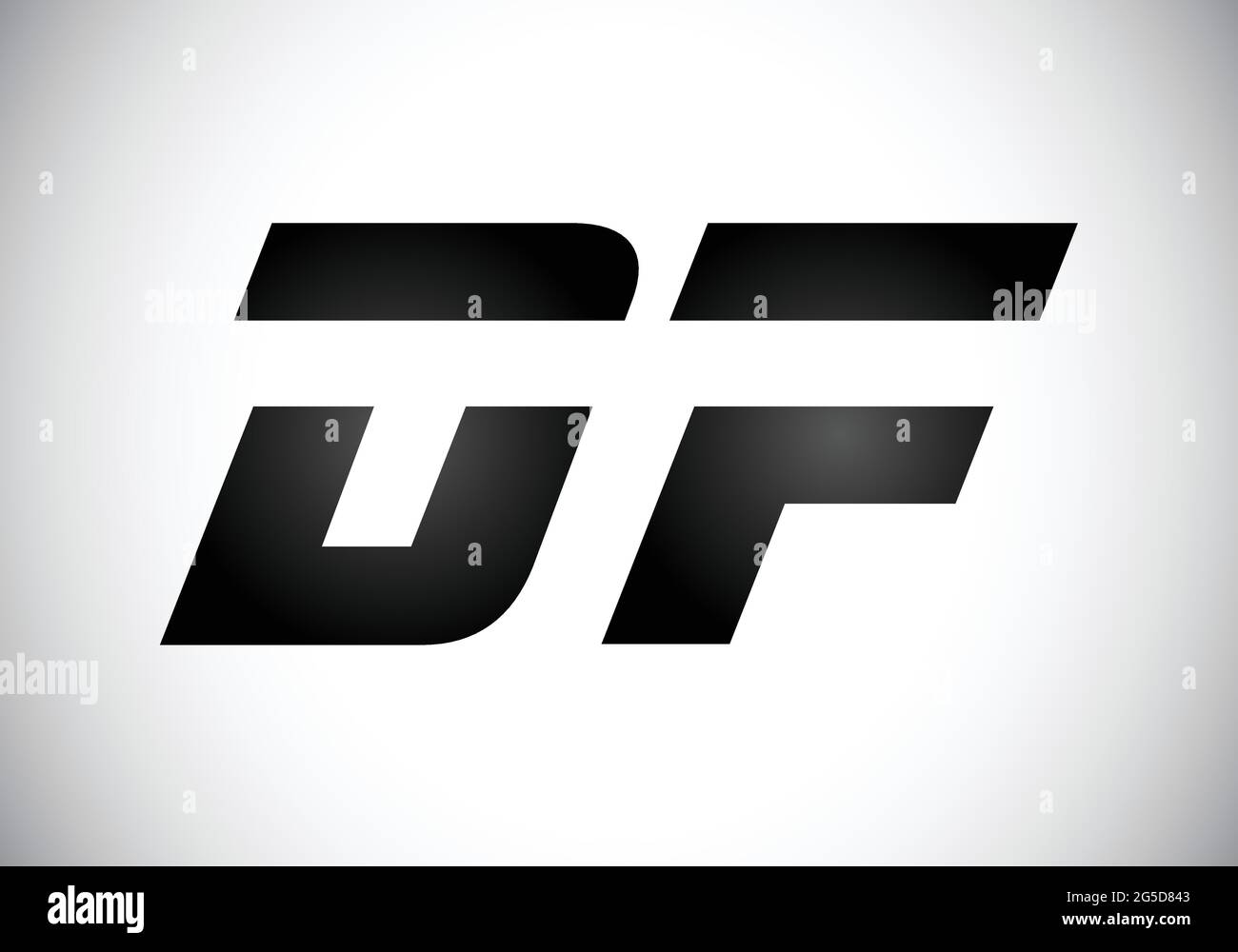 Logo de lettre DF initial avec modèle vectoriel de typographie professionnelle moderne créative. Résumé créatif Monogram lettre DF Illustration de Vecteur
