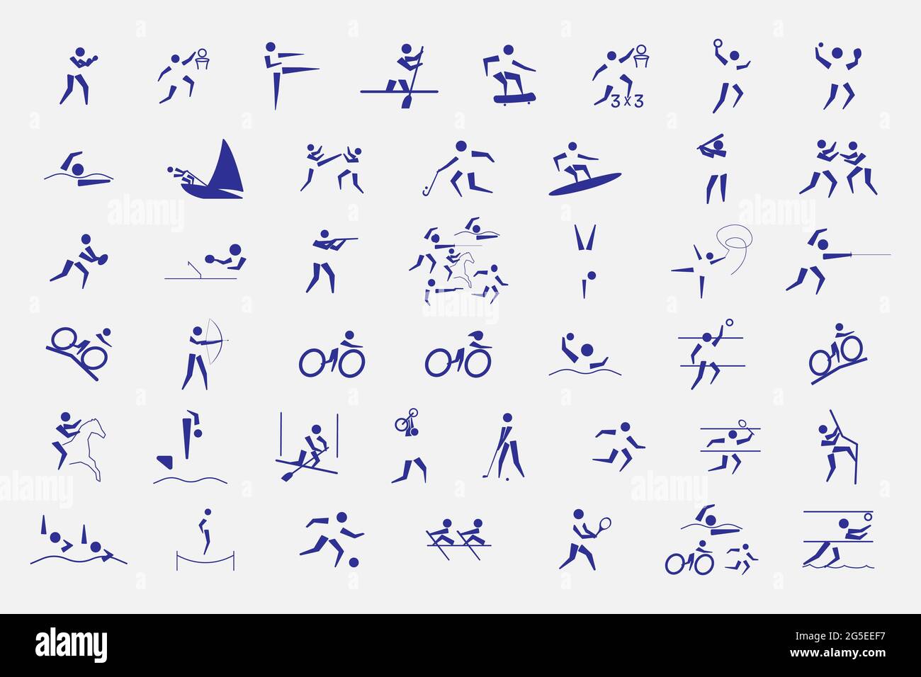 Ensemble De Pictogrammes Vectoriels Pour Les Jeux Olympiques D t 