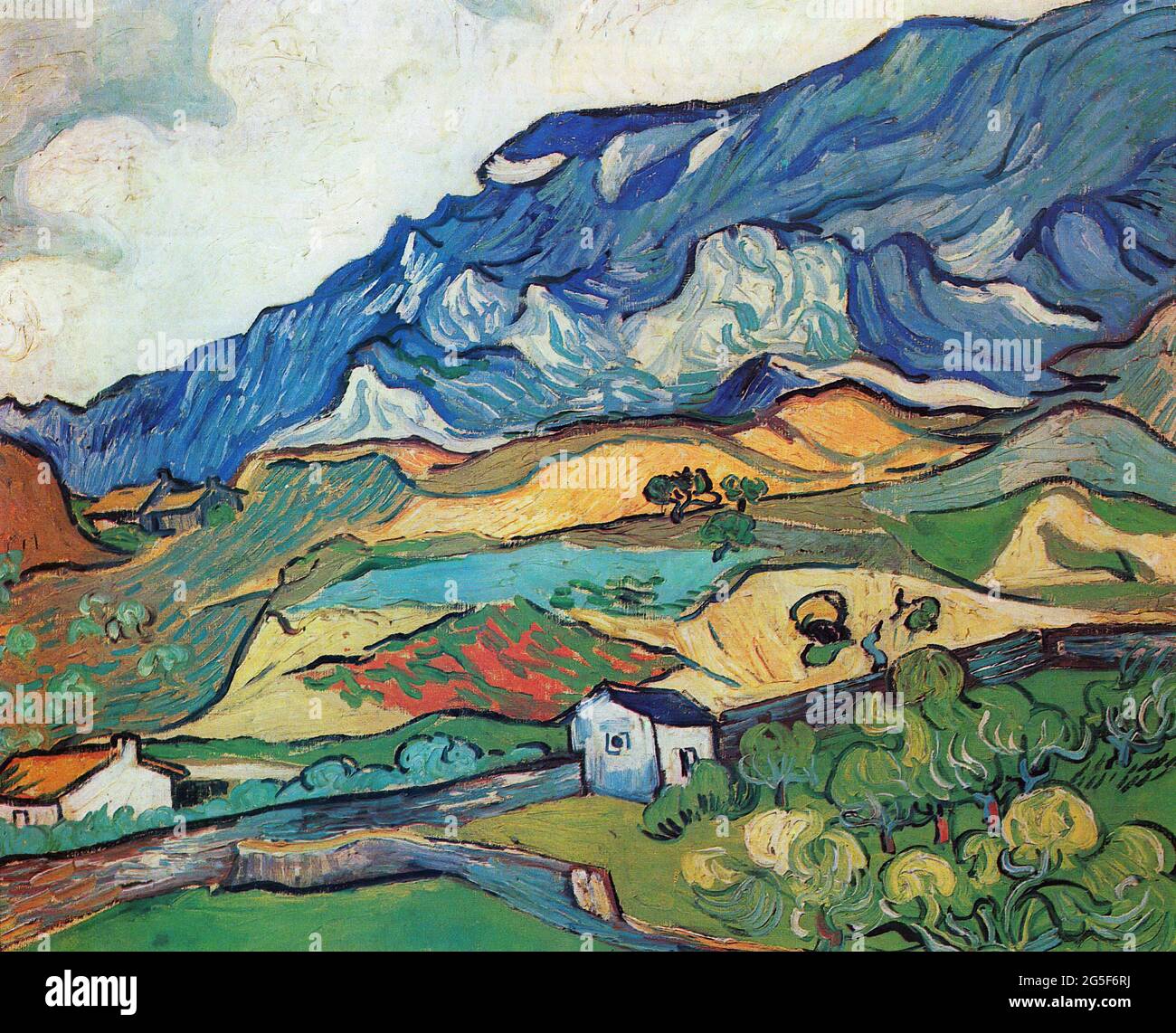 Vincent Van Gogh - les Alpilles Paysage de montagne près du sud REME 1889 Banque D'Images