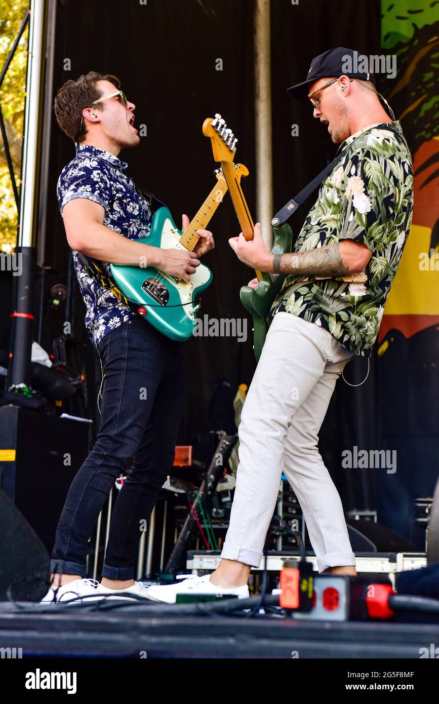 26 juin 2021 - Orange County, Californie - le groupe Pacific Dub sur scène au Summer Roots Festival. Crédit photo : Ken Howard Images, Alay Banque D'Images