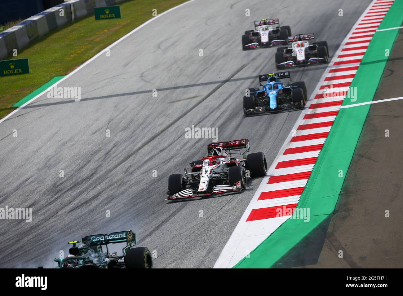 Spielberg, Autriche. 27 juin 2021. 07 RAIKKONEN Kimi (fin), Alfa Romeo Racing ORLEN C41, action pendant la Formule 1 Grosser Preis Der Steiermark 2021, Grand Prix de Styrie 2021, 8e manche du Championnat du monde de Formule 1 FIA 2021 du 25 au 27 juin 2021 sur le Red Bull Ring, à Spielberg, Autriche - photo Joao Filipe/DPPI crédit: DPPI Media/Alay Live News Banque D'Images