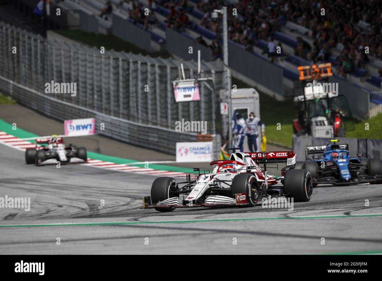 Spielberg, Autriche. 27 juin 2021. 07 RAIKKONEN Kimi (fin), Alfa Romeo Racing ORLEN C41, action pendant la Formule 1 Grosser Preis Der Steiermark 2021, Grand Prix de Styrie 2021, 8e manche du Championnat du monde de Formule 1 FIA 2021 du 25 au 27 juin 2021 sur le Red Bull Ring, à Spielberg, Autriche - photo Florent Gooden/DPPI crédit: DPPI Media/Alay Live News Banque D'Images