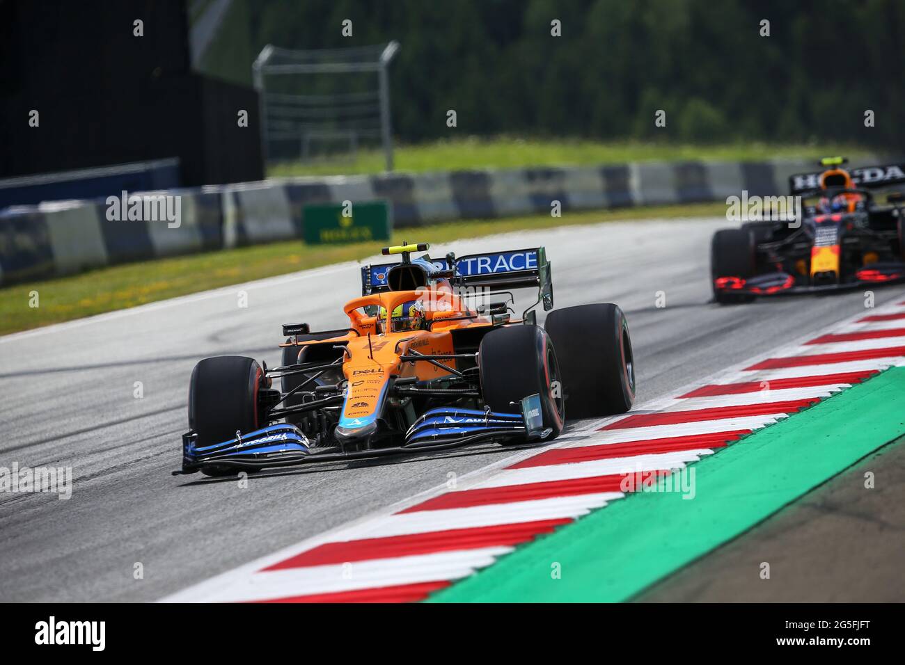 Spielberg, Autriche. 27 juin 2021. 04 NORRIS Lando (gbr), McLaren MCL35M, action pendant la Formule 1 Grosser Preis Der Steiermark 2021, Grand Prix de Styrie 2021, 8e manche du Championnat du monde de Formule 1 2021 de la FIA du 25 au 27 juin 2021 sur le Red Bull Ring, à Spielberg, Autriche - photo Joao Filipe/DPPI crédit : DPPI Media/Alamy Live News Banque D'Images