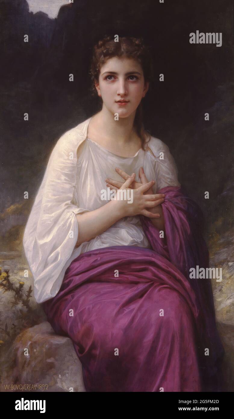 William-Adolphe Bouguereau (1825-1905) - psyché 1892 Banque D'Images