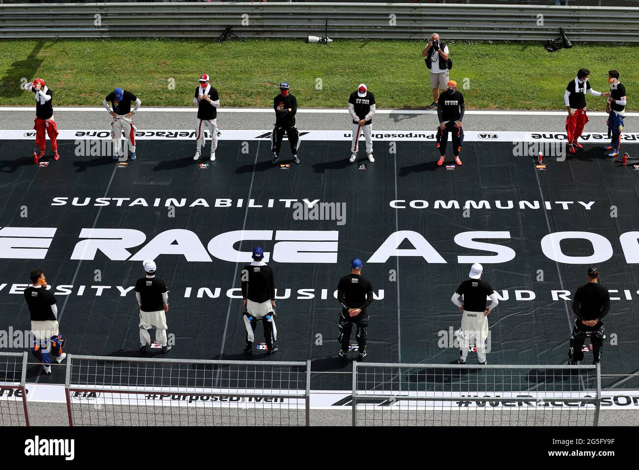 Spielberg, Autriche. 27 juin 2021. Pilotes sur la grille. Grand Prix Steiermark, dimanche 27 juin 2021. Spielberg, Autriche. Crédit : James Moy/Alay Live News Banque D'Images