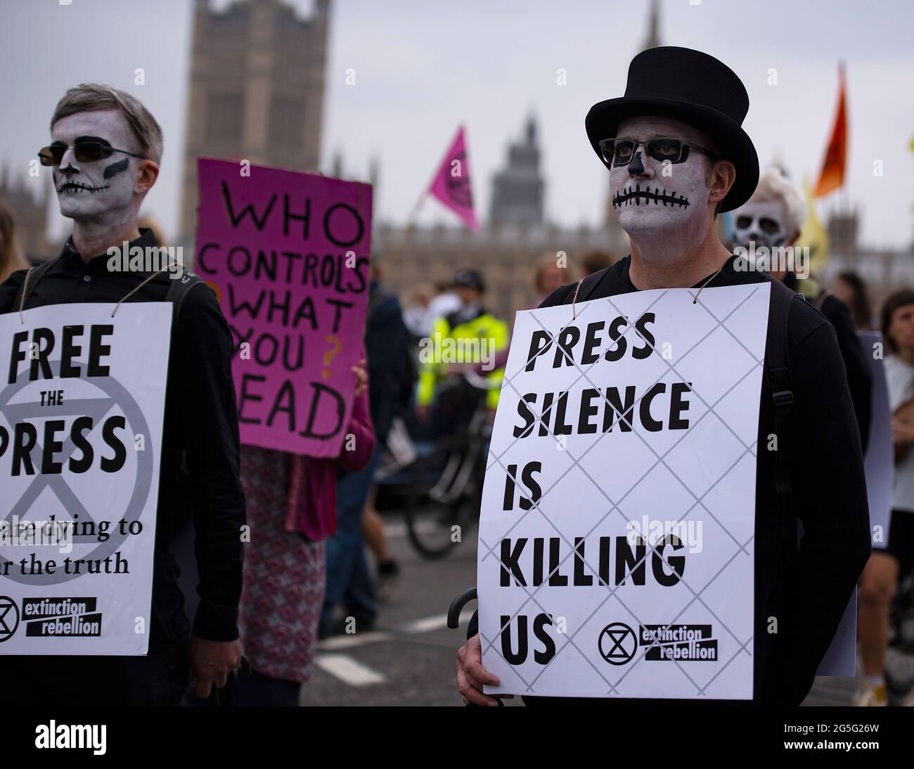 Londres, Royaume-Uni - 27 juin 2021: Free the Press Protest Credit: Loredana Sangiuliano / Alay Live News Banque D'Images