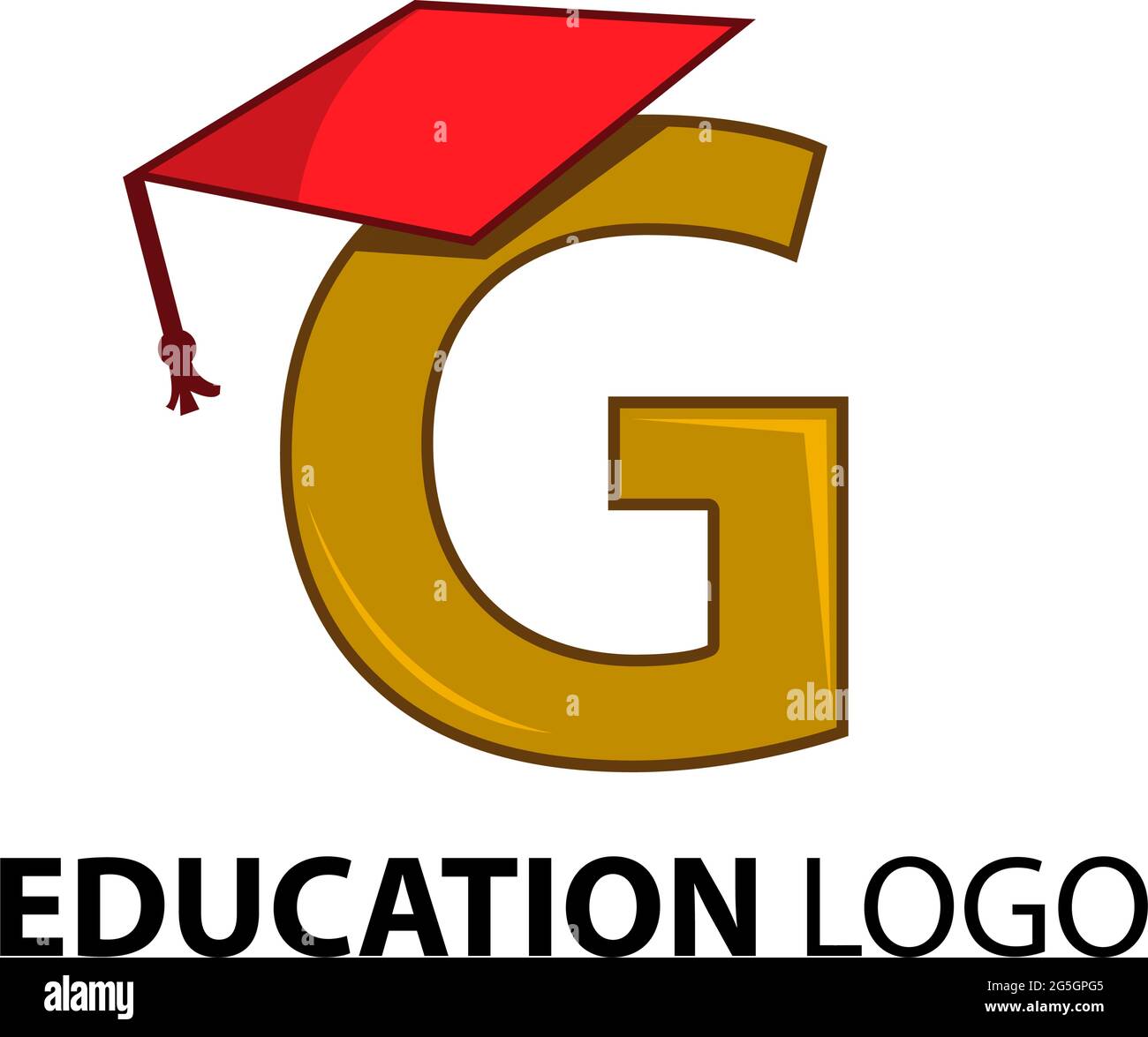 Logo de remise de diplômes, lettre g, logo Education Illustration de Vecteur