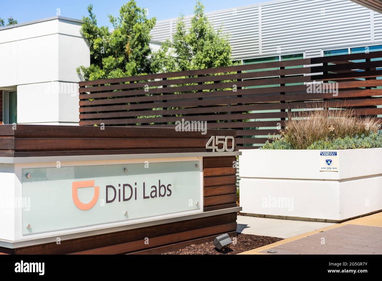 26 sept 2020 Mountain View / CA / USA - Didi Labs bureaux dans la Silicon Valley; Didi Chuxing Technology Co. Est une société chinoise qui fournit des applications tran Banque D'Images