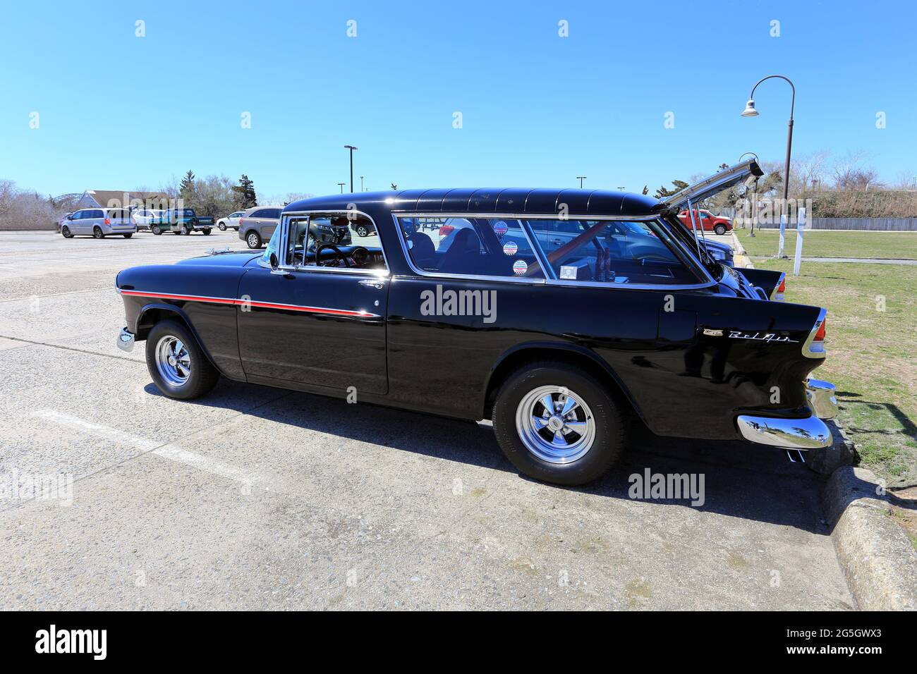 Voiture de station Bel Air Nomad 1955 de Chevrolet long Island New York Banque D'Images