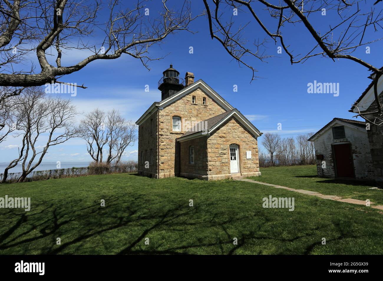 Phare Old Field long Island New York Banque D'Images
