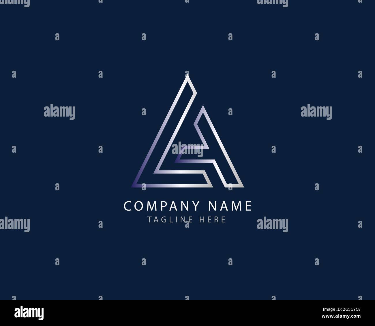 Unique moderne géométrique créatif élégant lettre UN modèle de logo. Icône vecteur. Illustration de Vecteur