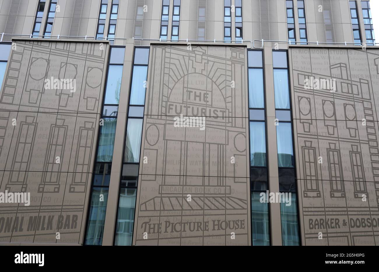 Nouveau bâtiment sur le site de la maison d'images du Futurist à Liverpool Banque D'Images