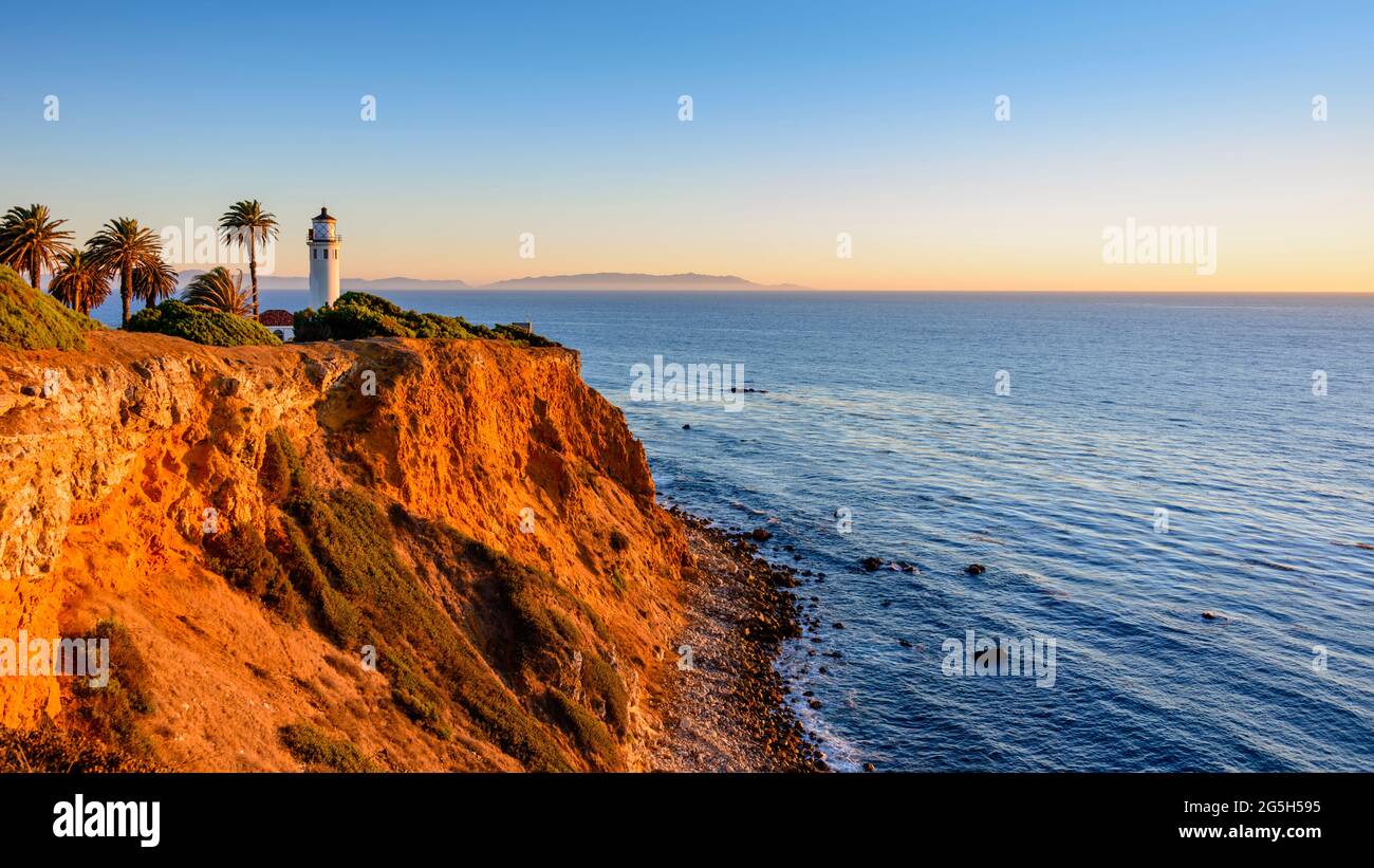 Phare de point Vicente, Rancho Palos Verdes, États-Unis Banque D'Images