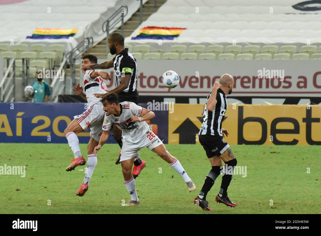 Fortaleza, Brésil. 27 juin 2021. Messias de Ceará pendant le match de football de Campeonato Brasileiro entre Ceará et São Paulo FC à l'Arena Castelao, Fortaleza, Brésil. Crédit: SPP Sport presse photo. /Alamy Live News Banque D'Images