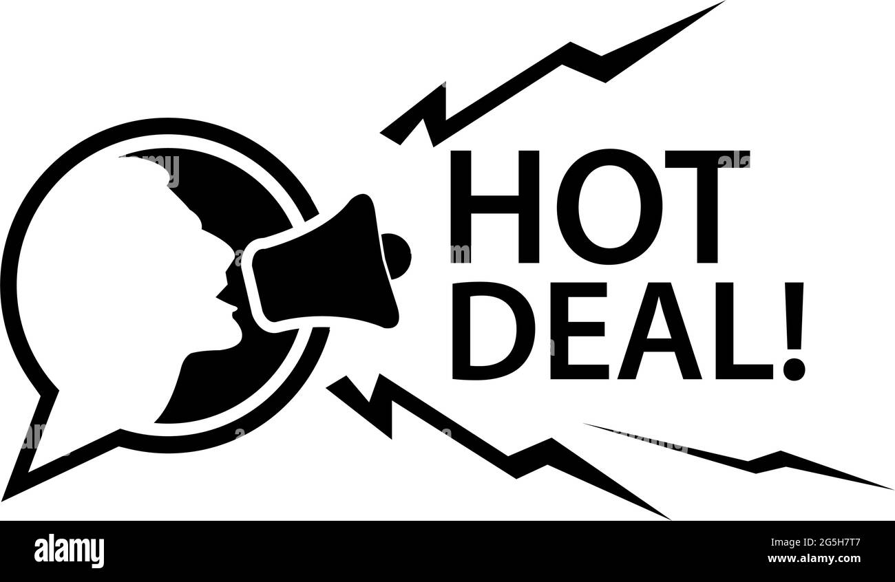 Affaire avec les gens et le mégaphone. Illustration vectorielle plate sur fond blanc. Illustration de Vecteur