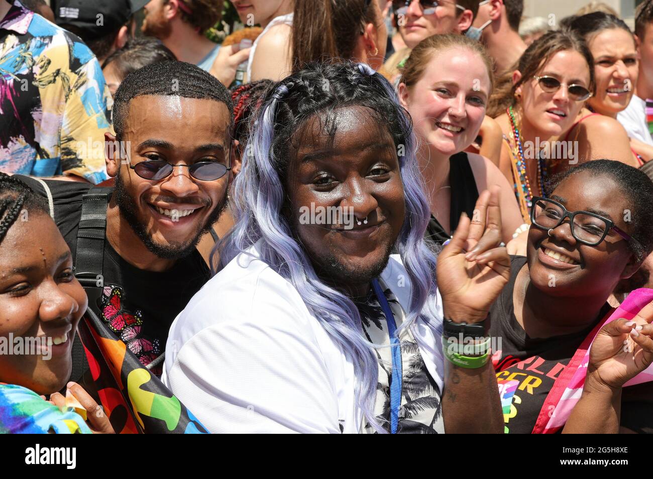 Manhattan, New York, États-Unis, le 27 juin 2021 - des milliers de personnes ont participé aujourd'hui à la gay Pride Parade 2021 à New York. Photo: Crédit PHOTO Luiz Rampelotto/EuropaNewswire OBLIGATOIRE. Banque D'Images