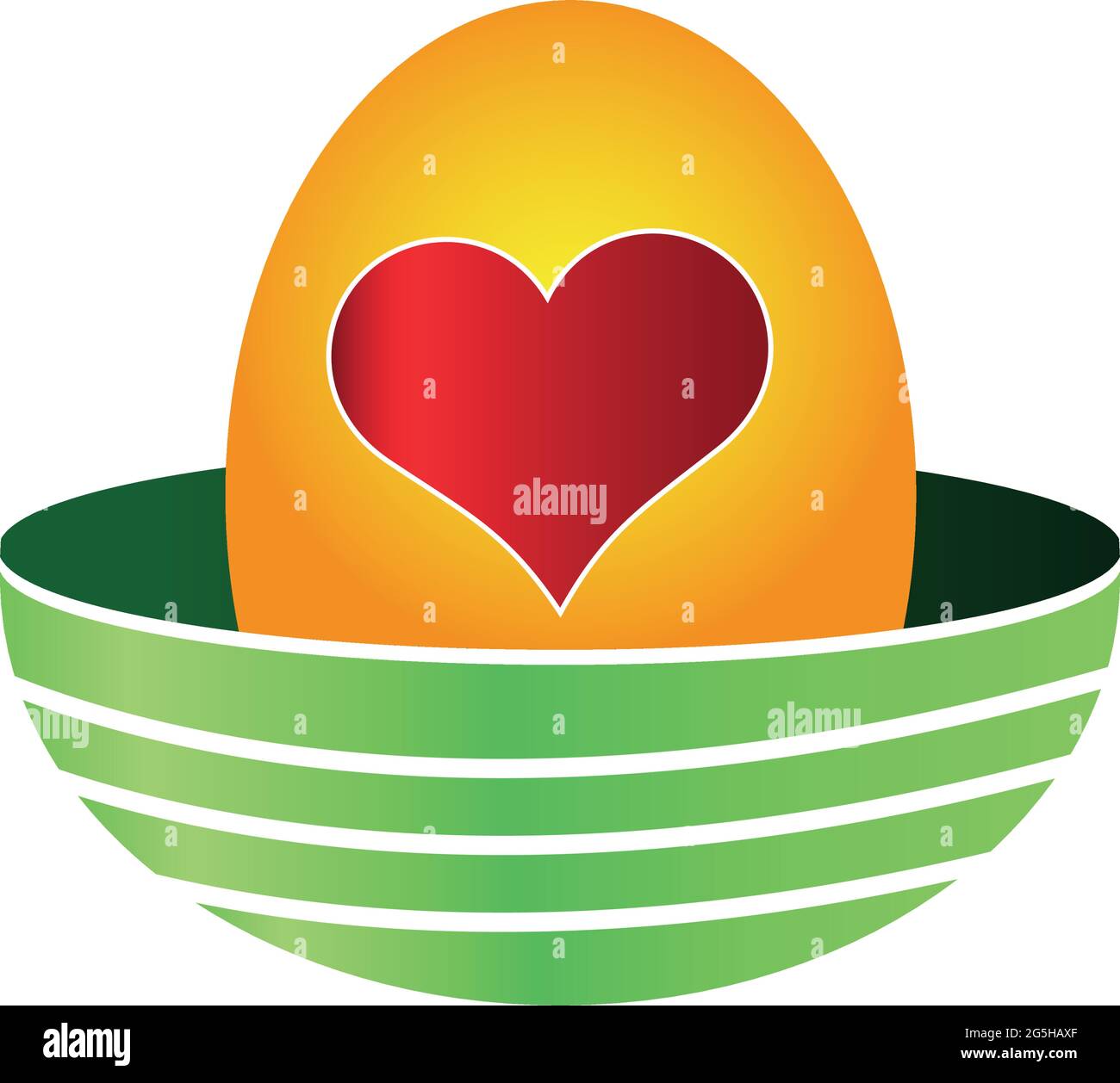 Œufs et amour. Oeufs dans le nid. Icône oeufs, illustration vectorielle Illustration de Vecteur