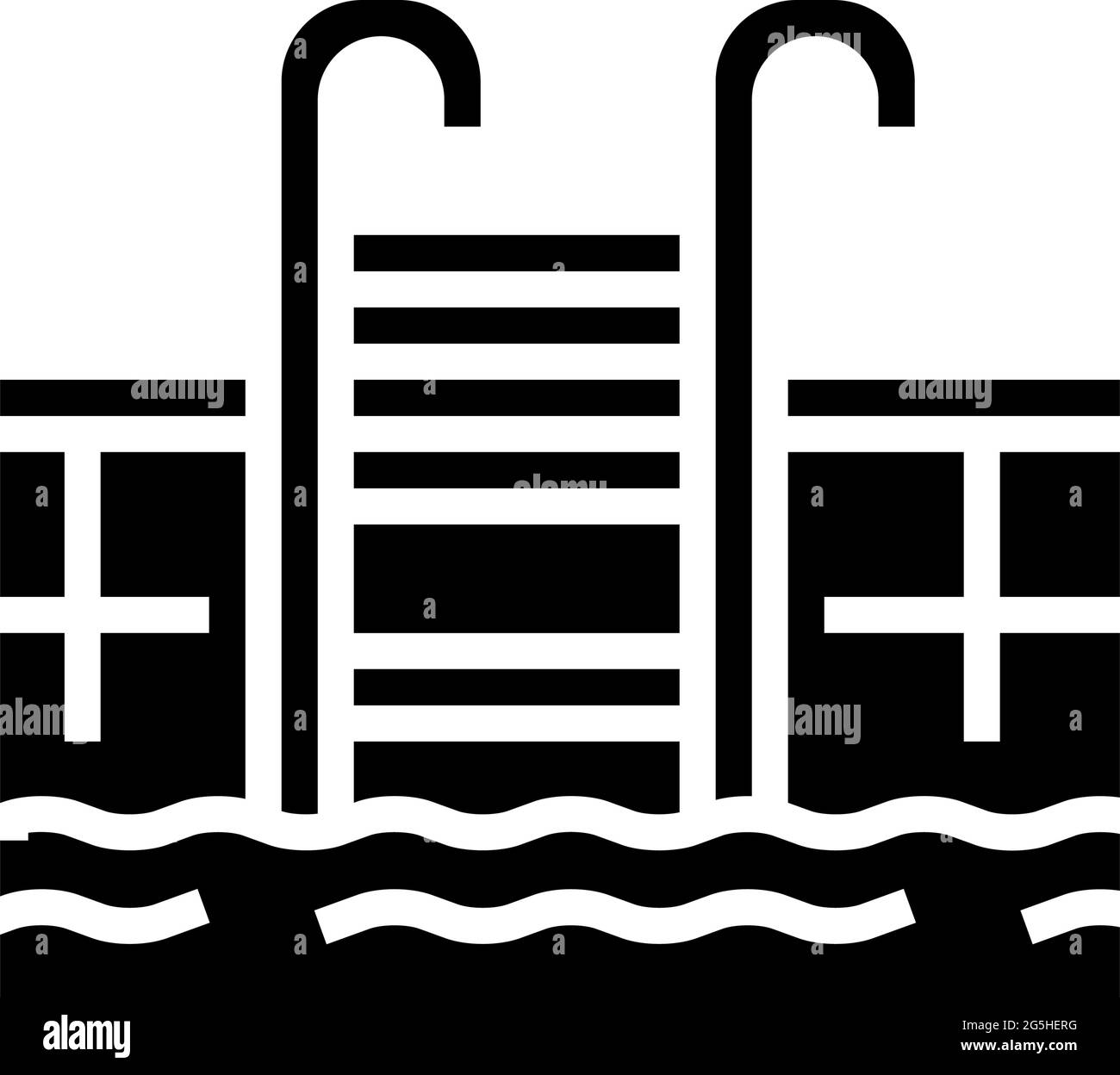 illustration vectorielle d'icône de glyphe de piscine Illustration de Vecteur