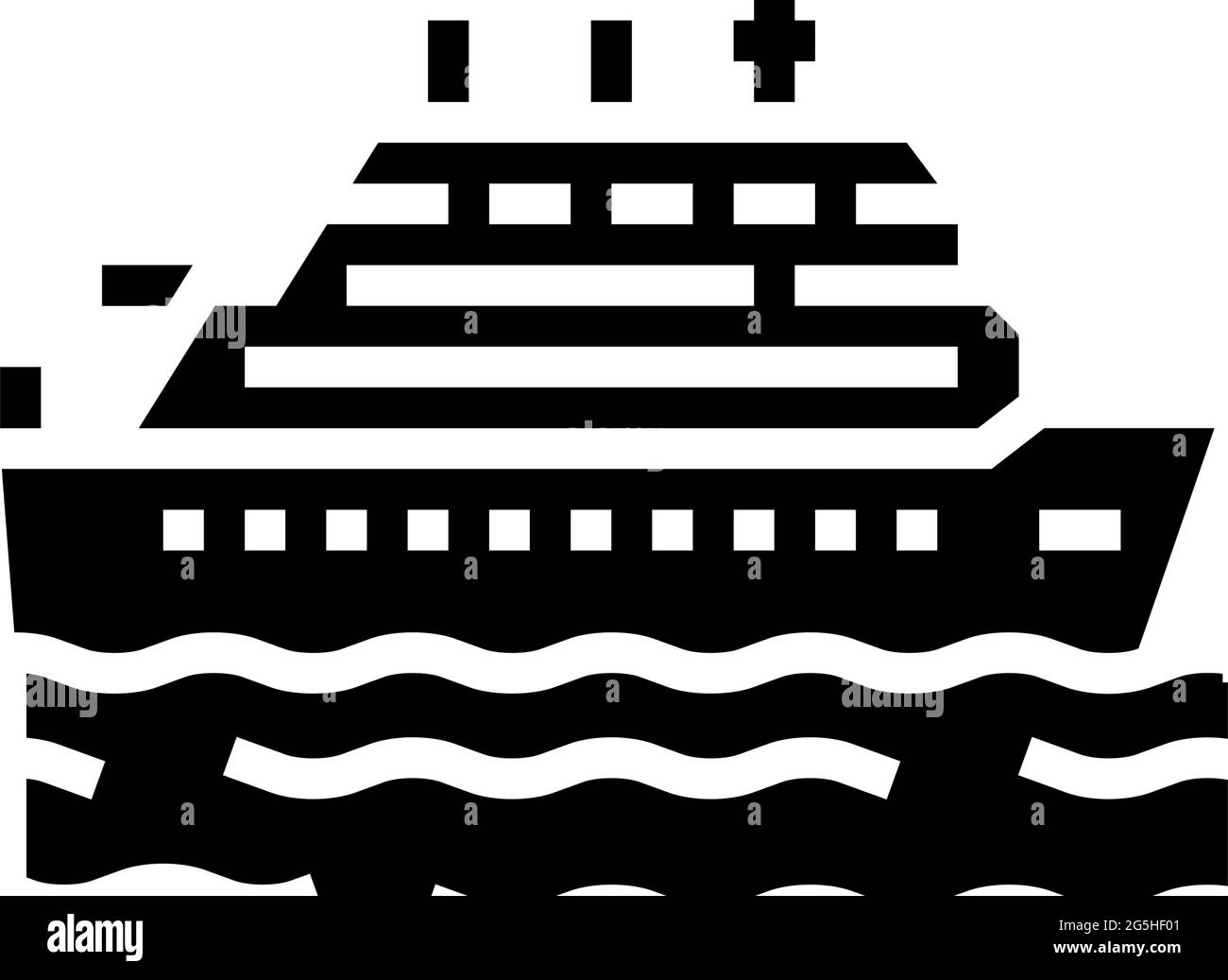 illustration vectorielle d'icône de glyphe de croisière d'été Illustration de Vecteur