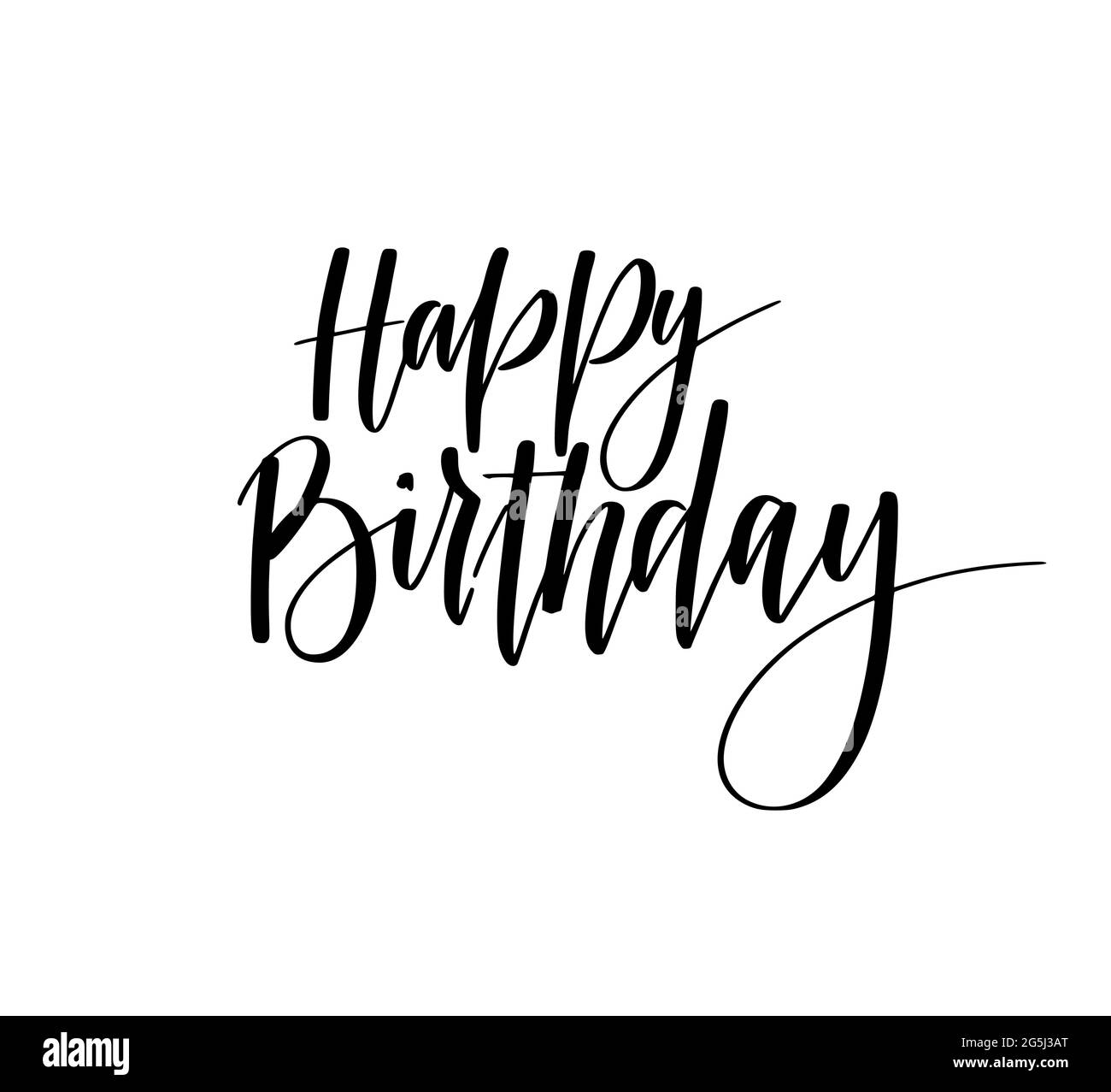 Joyeux Anniversaire Calligraphie Dessinee A La Main Lettrage Design Moderne Image Vectorielle Stock Alamy