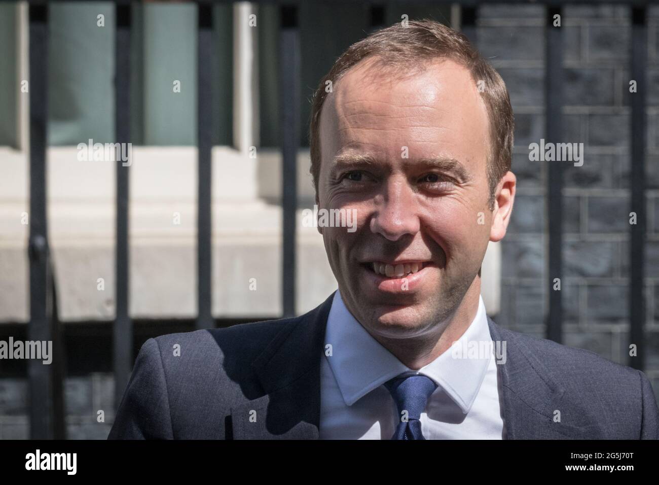 Matt Hancock, député, secrétaire d'État à la Santé et aux soins sociaux, politicien du Parti conservateur britannique, Downing Street, Westminster Banque D'Images