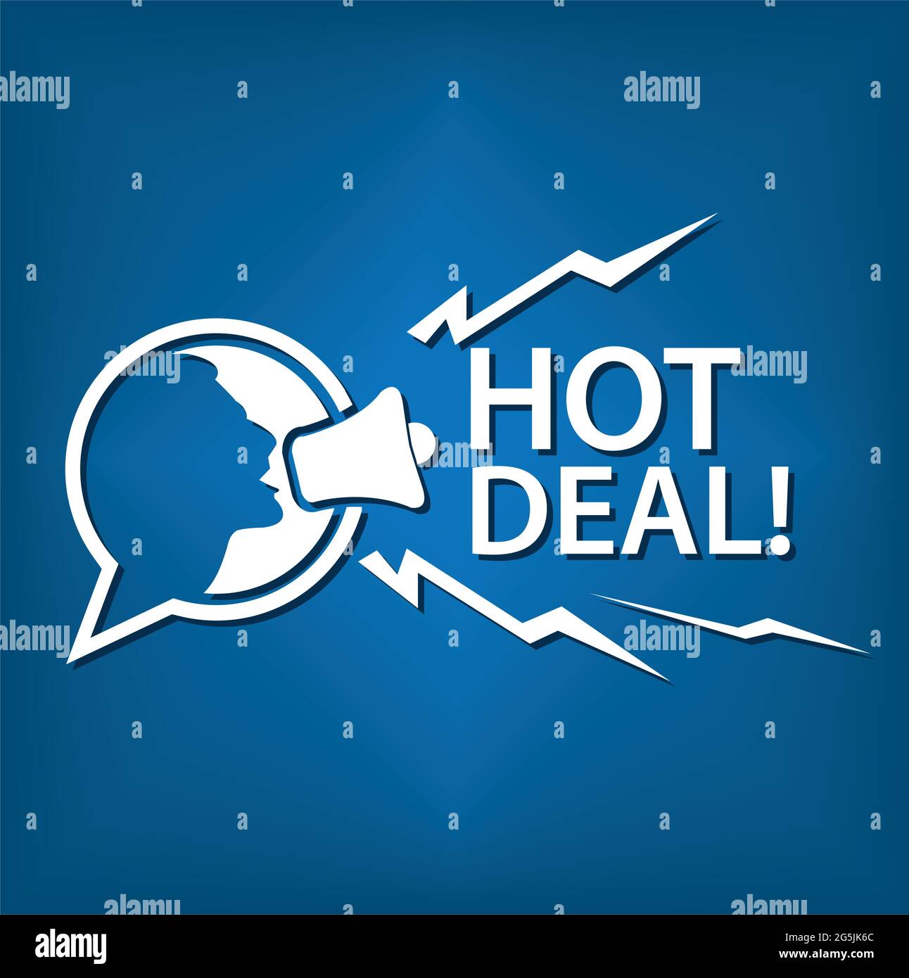 Affaire avec les gens et le mégaphone. Illustration vectorielle plate sur fond blanc. Illustration de Vecteur