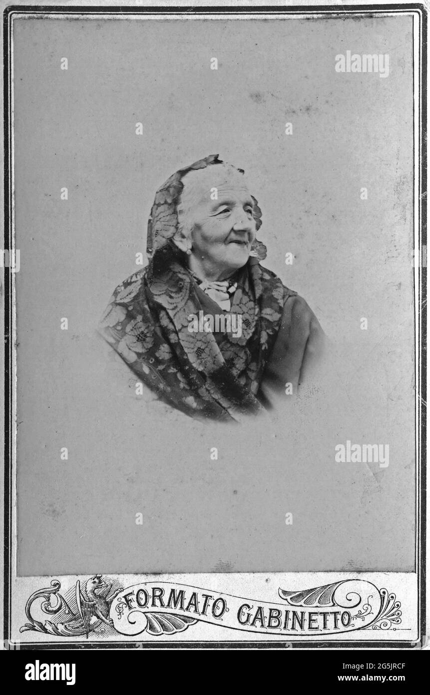 Portrait de la vieille femme de 1897 abaout Banque D'Images